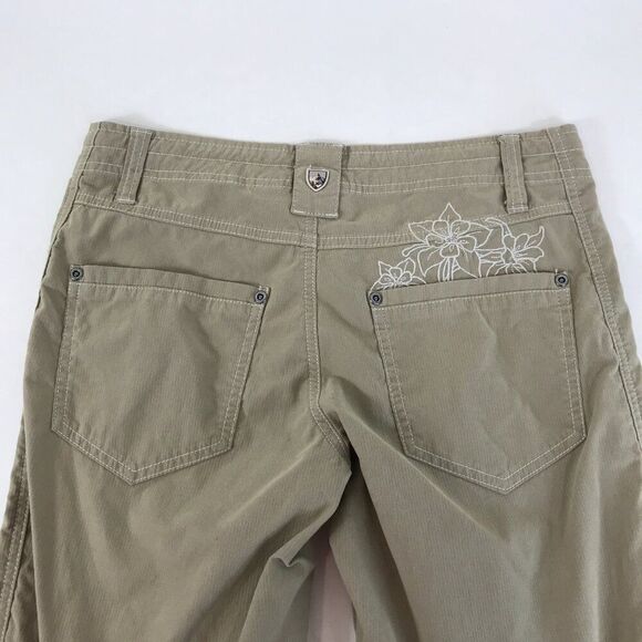 Kuhl Mid-Rise Hiking Capri Women's Size 2 Beige Cropped Embroidered Pockets - Picture 6 of 14
